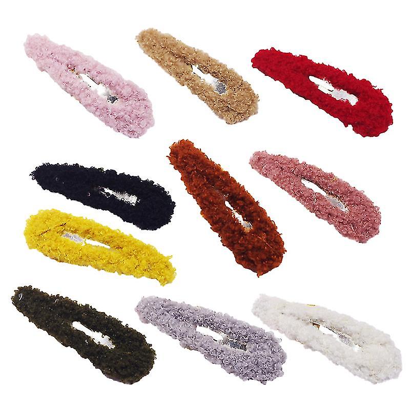 10pcs Plush Hair Clips