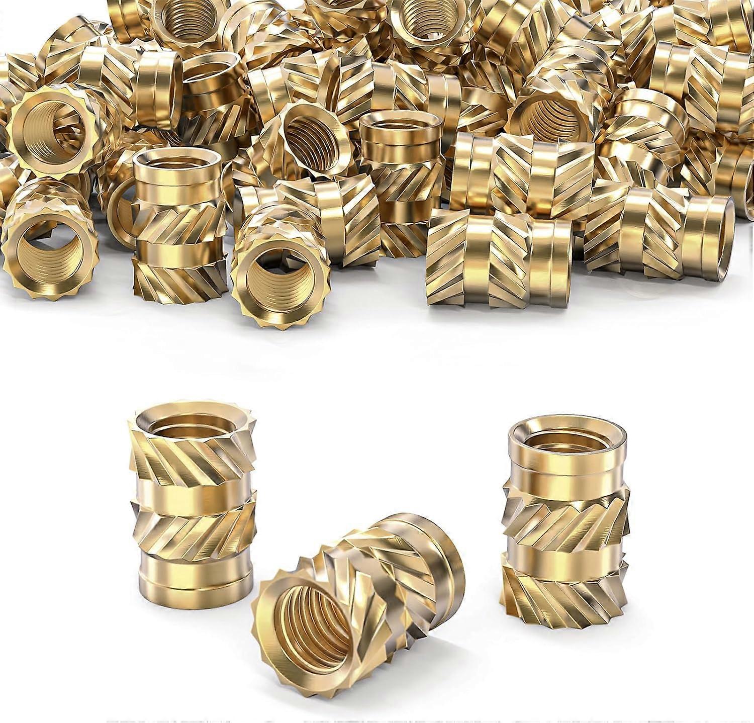 Threaded Insert, M2.5 and M4 Crimp Nuts for 3D Printing Accessories, Brass Metric Threaded Socket, Threaded Inserts (150pcs)LOr