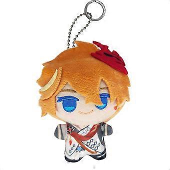 Muñeco de peluche de figura de impacto Genshin de tamaño pequeño - Tartaglia (4 pulgadas), llavero figura de anime regalo de peluche suave para fanáticos de los juegos