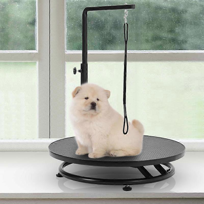 Rotatable Round Pet Grooming Table with Adjustable Arm