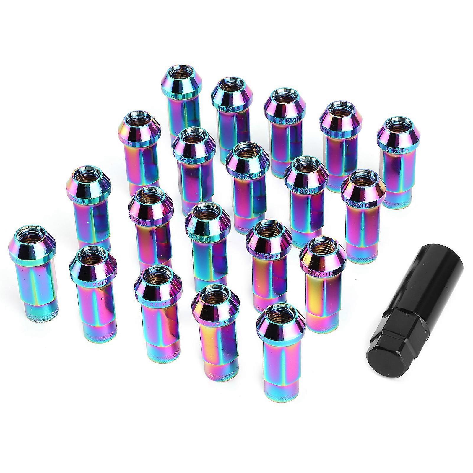 20pcs 12x1.5mm Écrous de roue Open End Extended Professional Car Auto Modification Accessoire