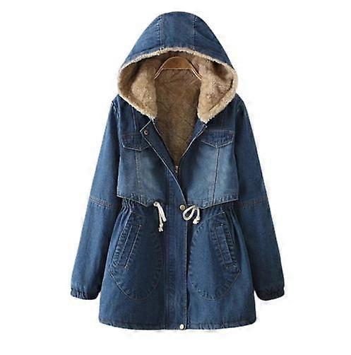 Jaqueta jeans com capuz isolado