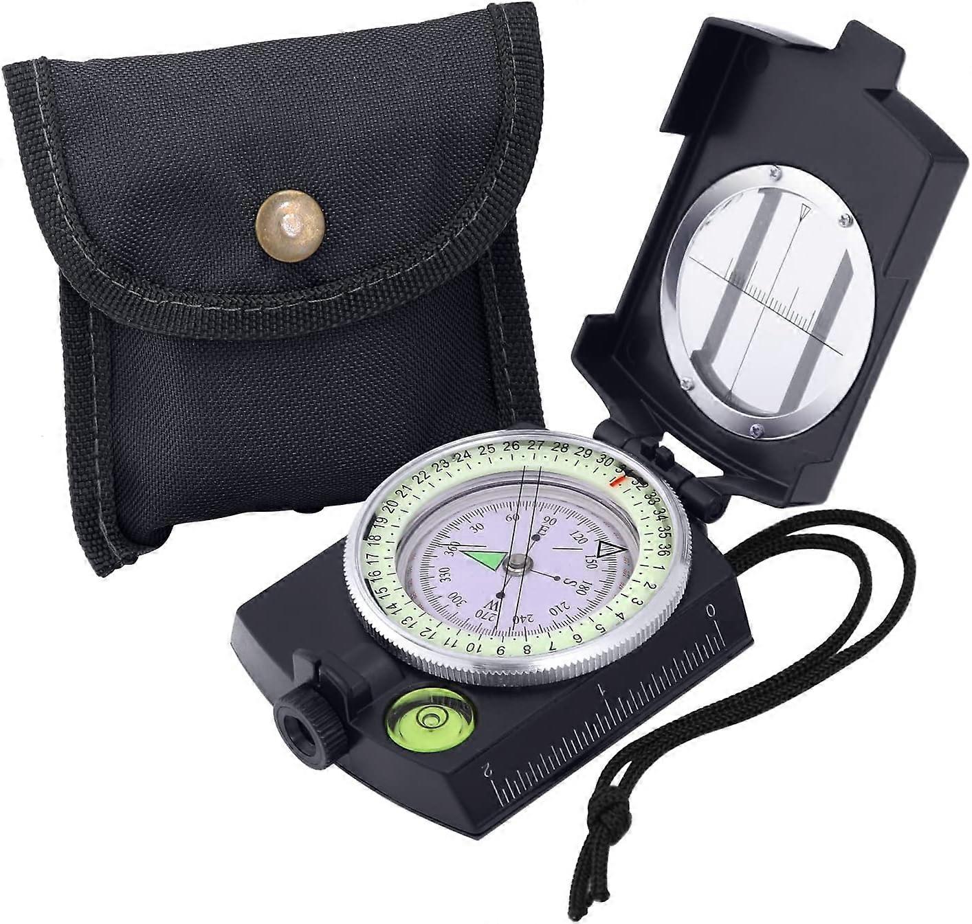 Compass, Hiking Compass with Carrying Bag, Professional Waterproof Multifunction Compass