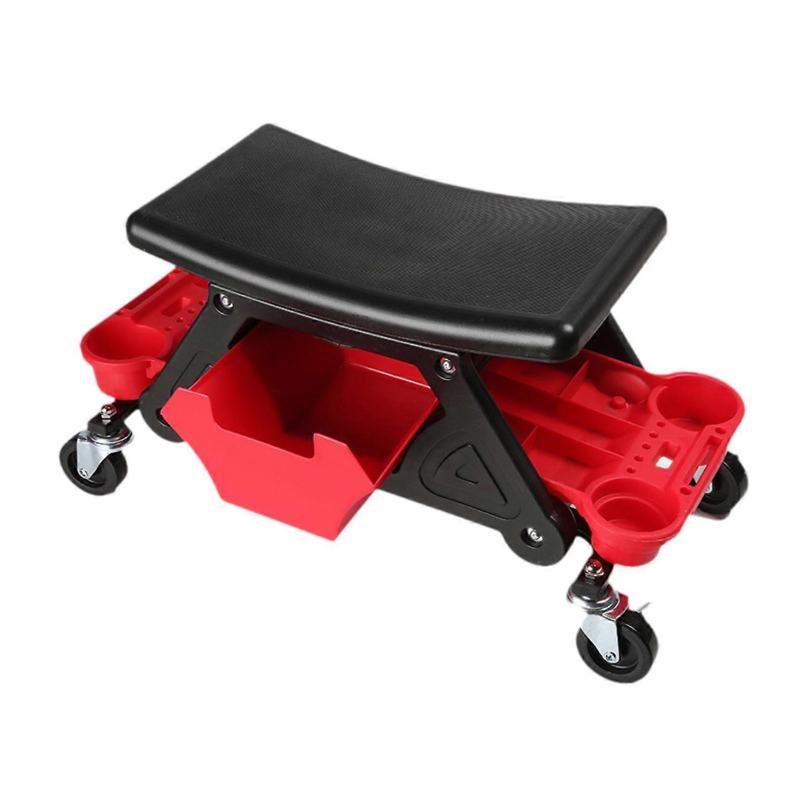 Rolling Mechanic Stool Home with Pull Out Storage Drawer Roller Creeper Seat