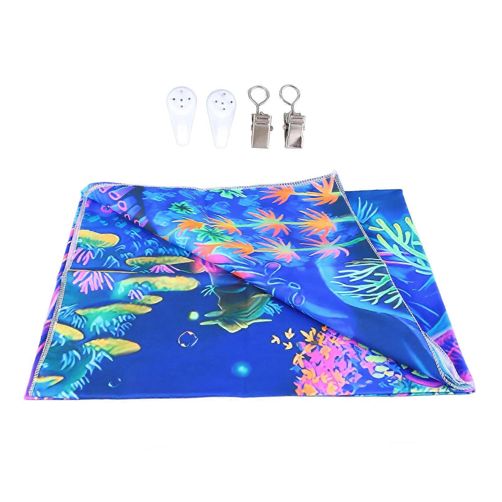 Fluorescent Tree Tapestry Brushed Fabric Backdrop Wall Art Decor UV Black Light Reflective Tapestry for Bedroom Party GTYG(295) 150x130cm / 59.1x51.2i