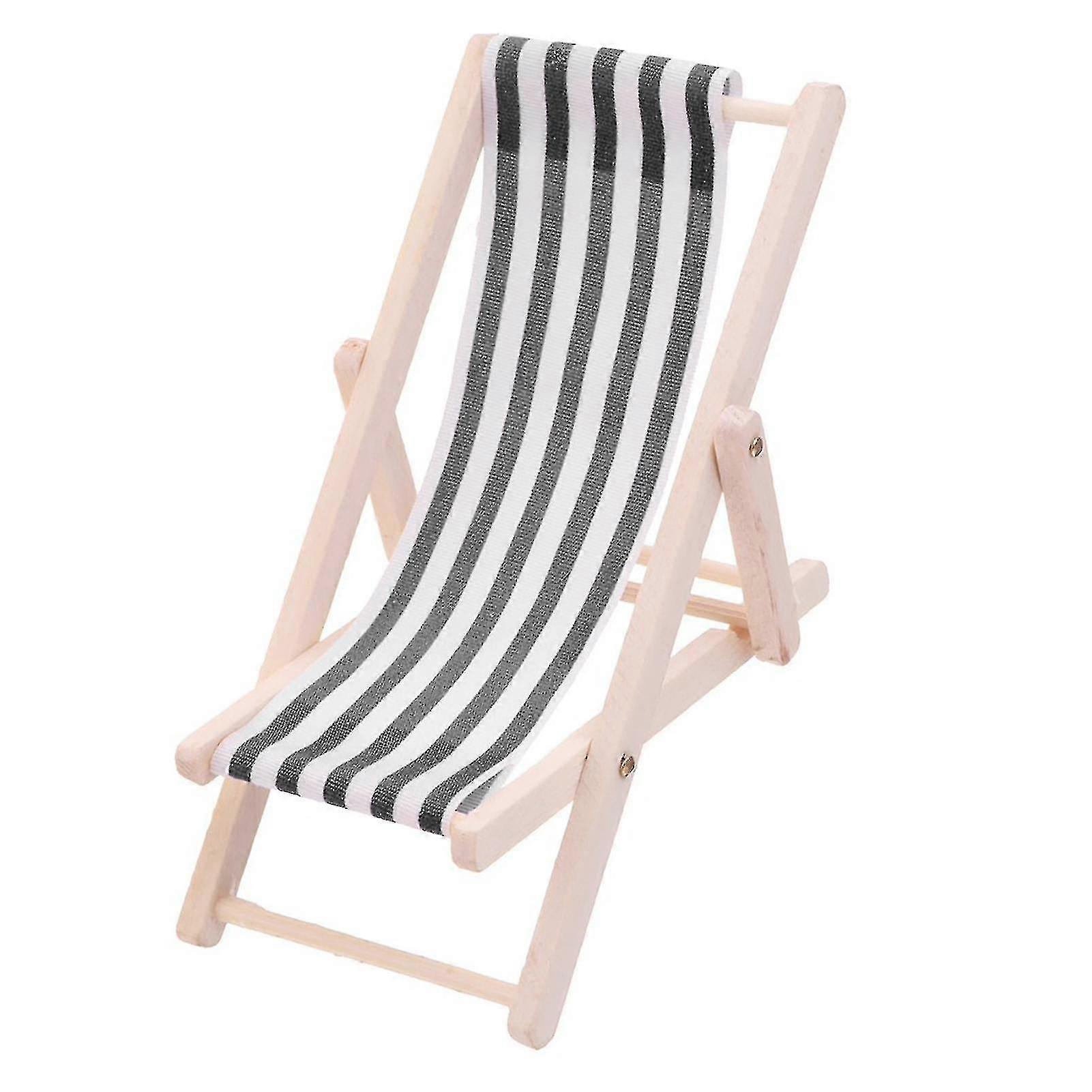 1/12 Chaise de plage Pliable Excellent Exécution Mini Taille Adorable Home Decor pour Enfants Kaesi
