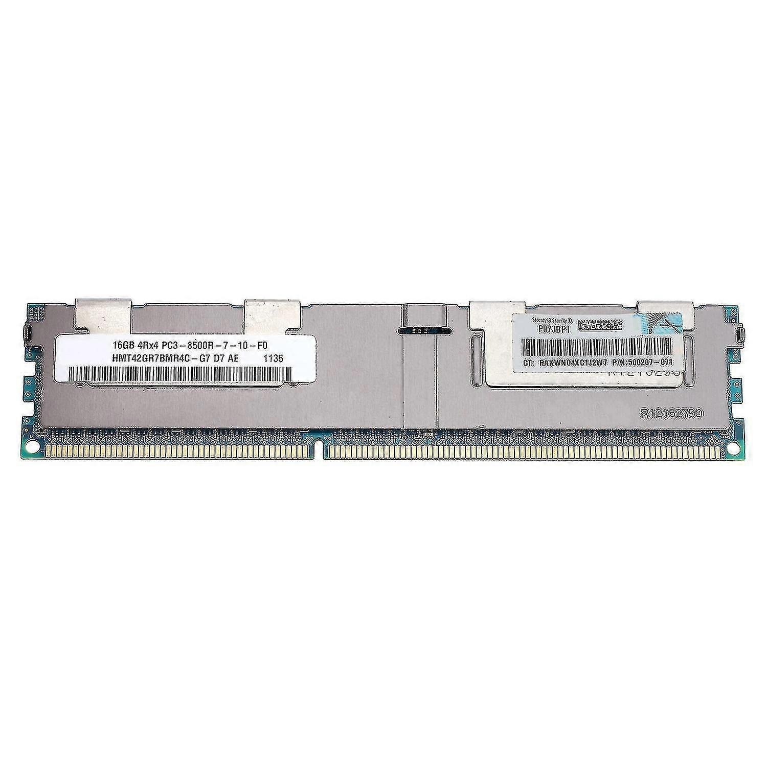 16 GB pc3-8500r DDR3 1066 MHz CL7 240pin ECC reg minne RAM 1.5V 4RX4 RDIMM RAM for server arbeidsstasjon