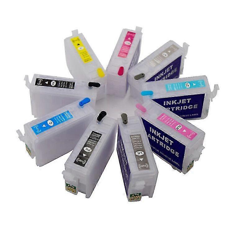 unique 30ml/pc T1571-T1579 Refillable Ink Cartridge For Epson Stylus Photo R3000 Printer with ARC Chip