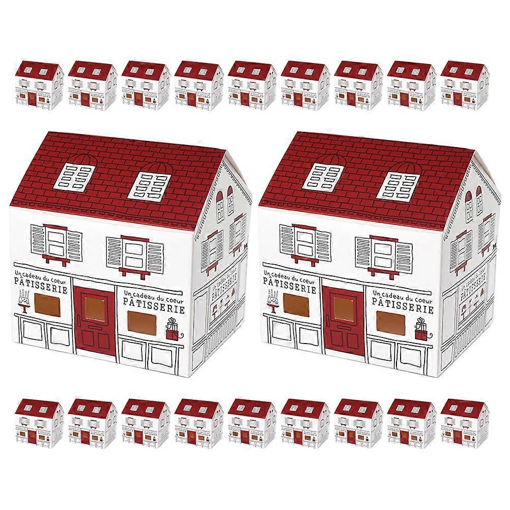 20Pcs Bridal Shower Candy Boxes Paper Candy Boxes Festival Party House Shaped Boxes for Candy