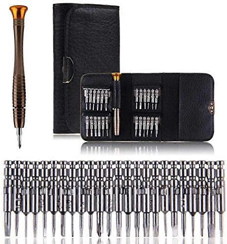 Mini Precision Screwdriver Kit - 25 in 1 Repair Tools - Leather Case - Multi-Purpose