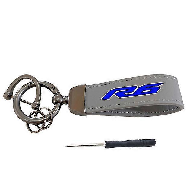Top Quality Leather Keychain Custom Pattern For Yamaha YZF R6 Motorcycle Accessories