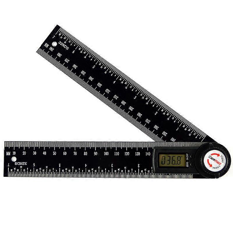 Electronic digital display angle measuring instrument, multifunctional industrial 2-in-1 measuring aluminum alloy tools, 360 degrees