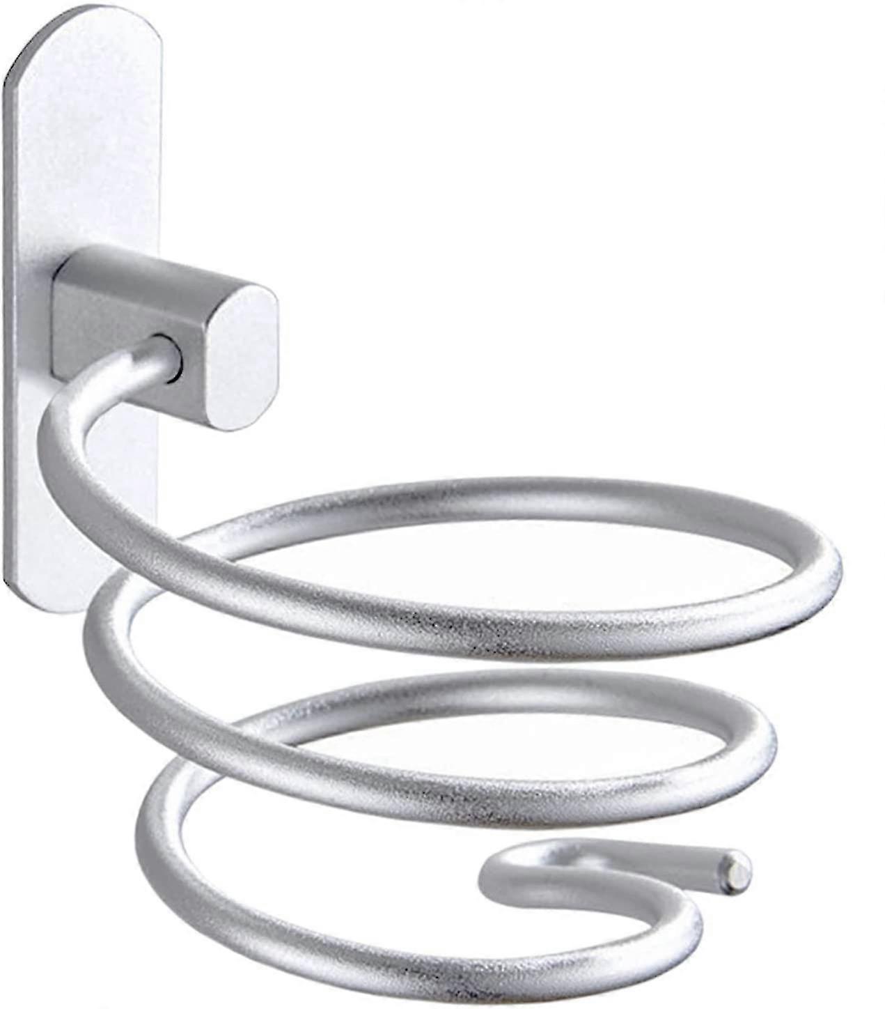 لحامل مجفف الشعر لعام 2024 - بدون حامل مجفف شعر مثبت على الحائط من الألومنيوم ، مناسب للحمام ، حامل أداة الشعر