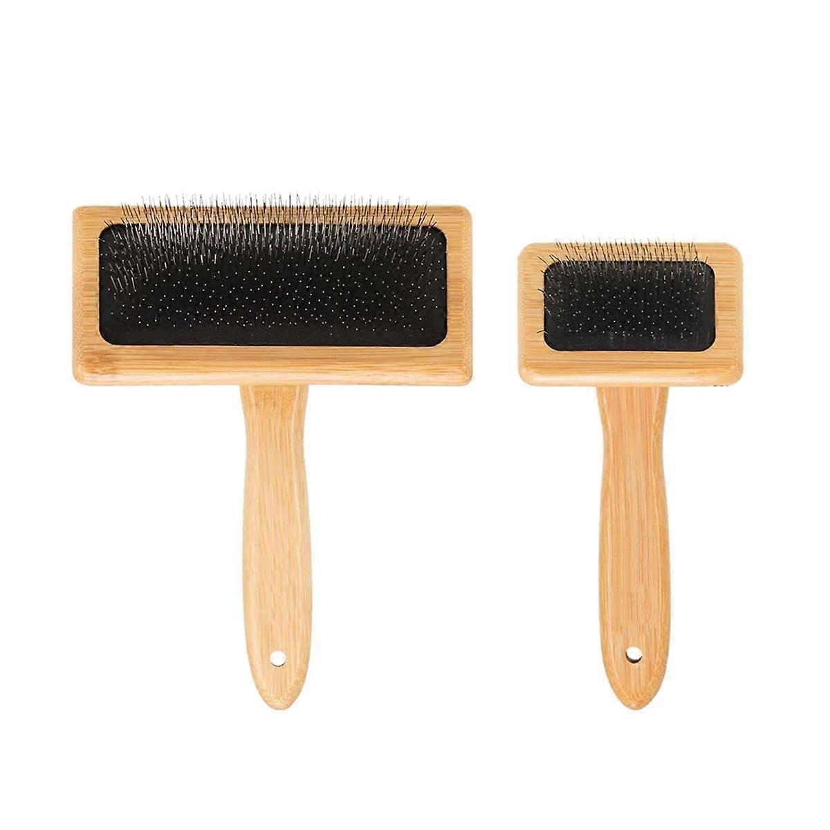 Wooden Hand Carders Slicker Brush Wool Brush Carding Brush Needle Felting Tool for Dog Spinning Wea