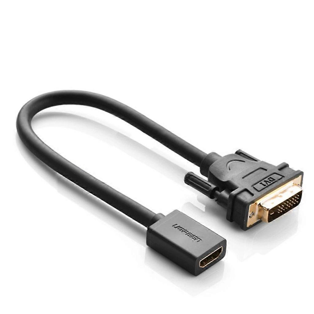 Ugreen DVI (samec) na HDMI (samice) adaptérový kabel, 0,15 m - černý