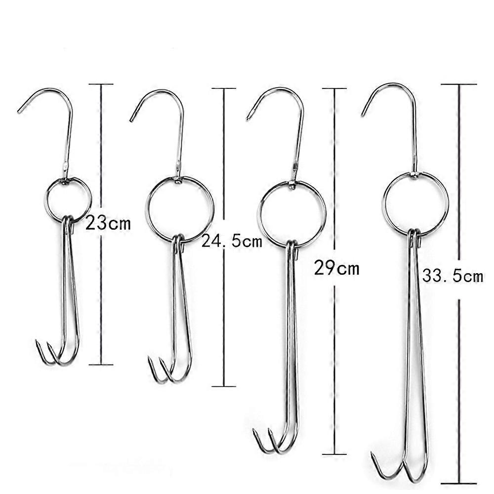 Stainless Steel Beef Meat Clasps Duck Goose Turkey Hooks Roast Duck Bacon Hook BBQ Storage Hanger Bread Hook