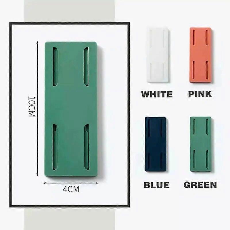 Adhesive Punch-free Socket Holder Plug-in holder wall-mounted socket plug-in row storage rack free punching plug-in board