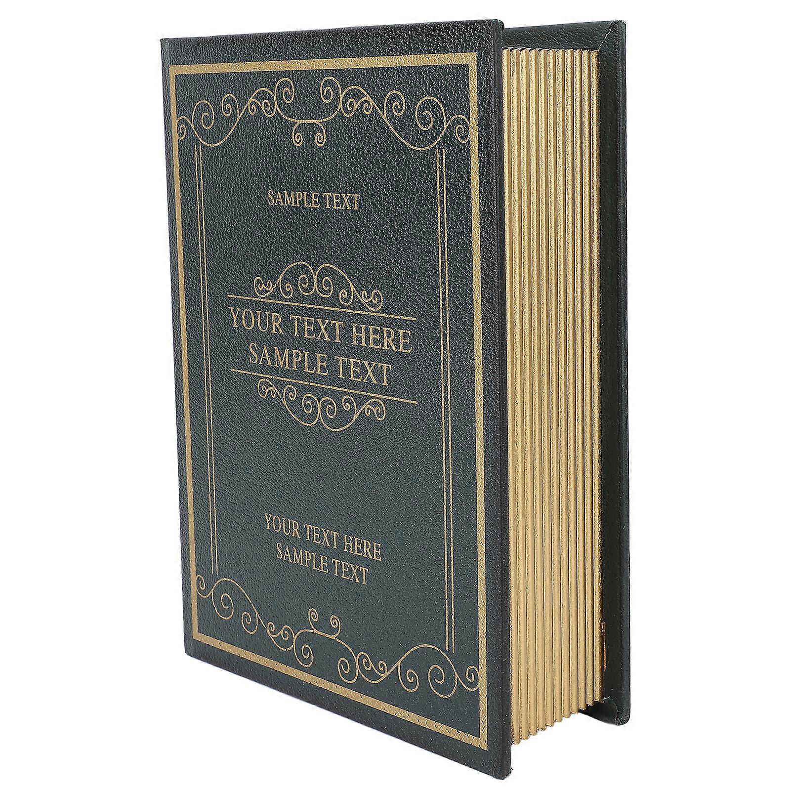 صندوق كتاب زخرفي خمر مزيف كتاب زخرفة عتيقة كتاب على شكل مربع لمقهى الصور الدعامة Bookshelf