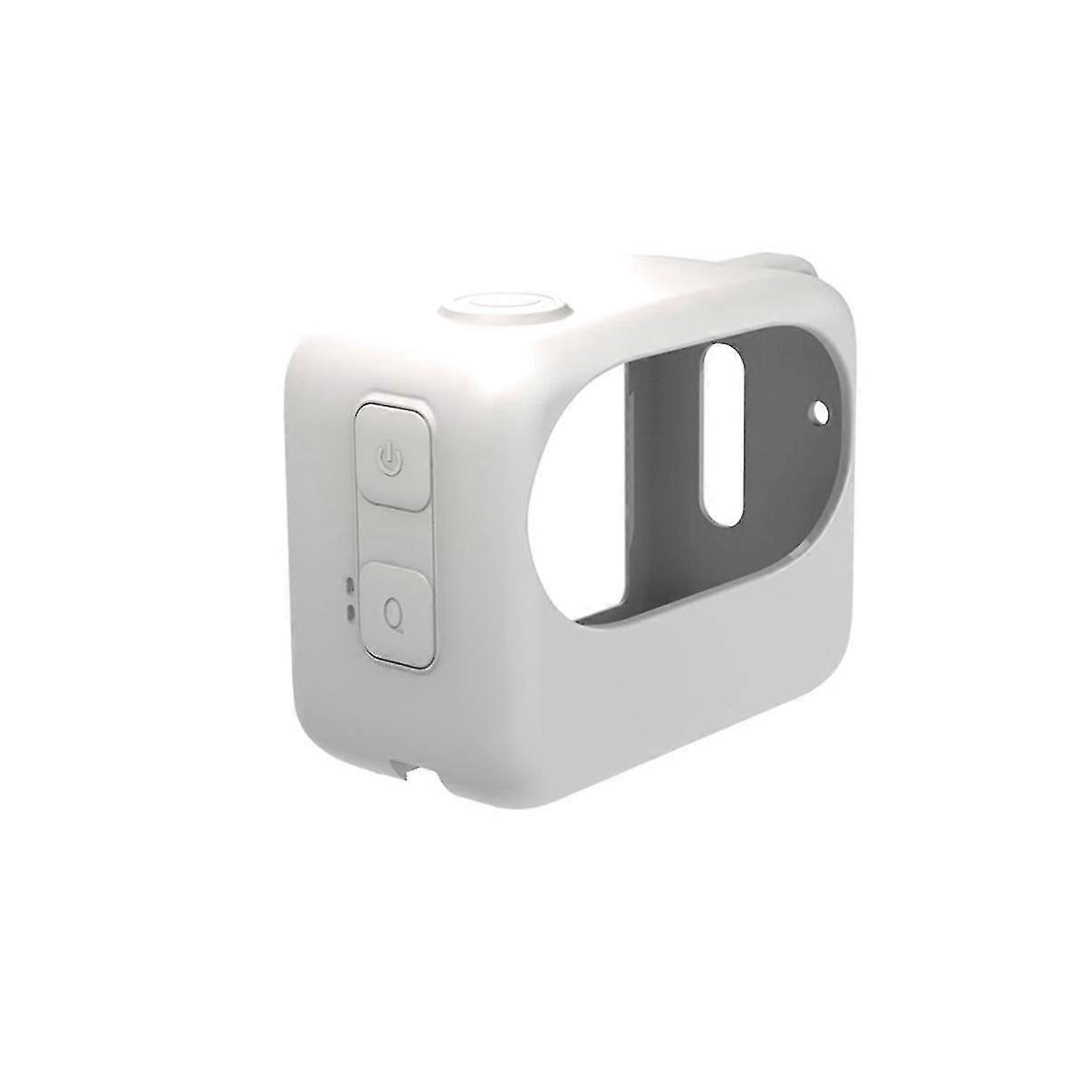 Para Go 3 Thumb Camera Charging Case Anti-Drop-resistant Multi-funcional silicone Protective Case, blanco