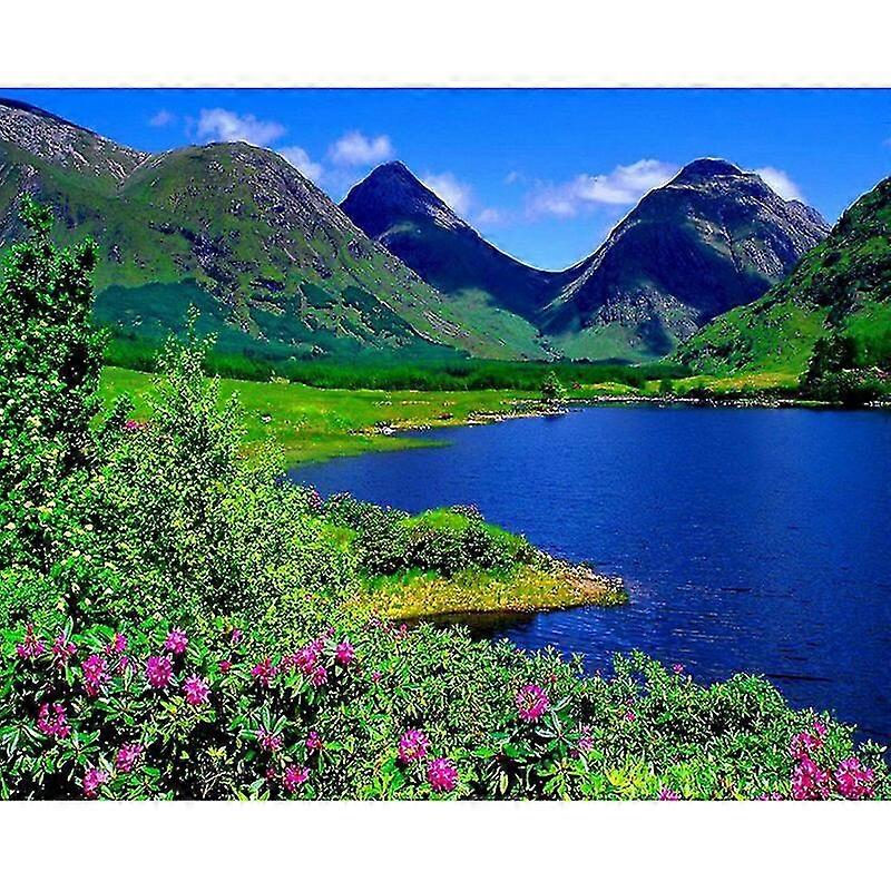 Full Round Diamond 5d Diy Diamond Painting Mountain And Lake Berth Embroidery Cross Stitch Rhinestone Mosaic Home Decor
