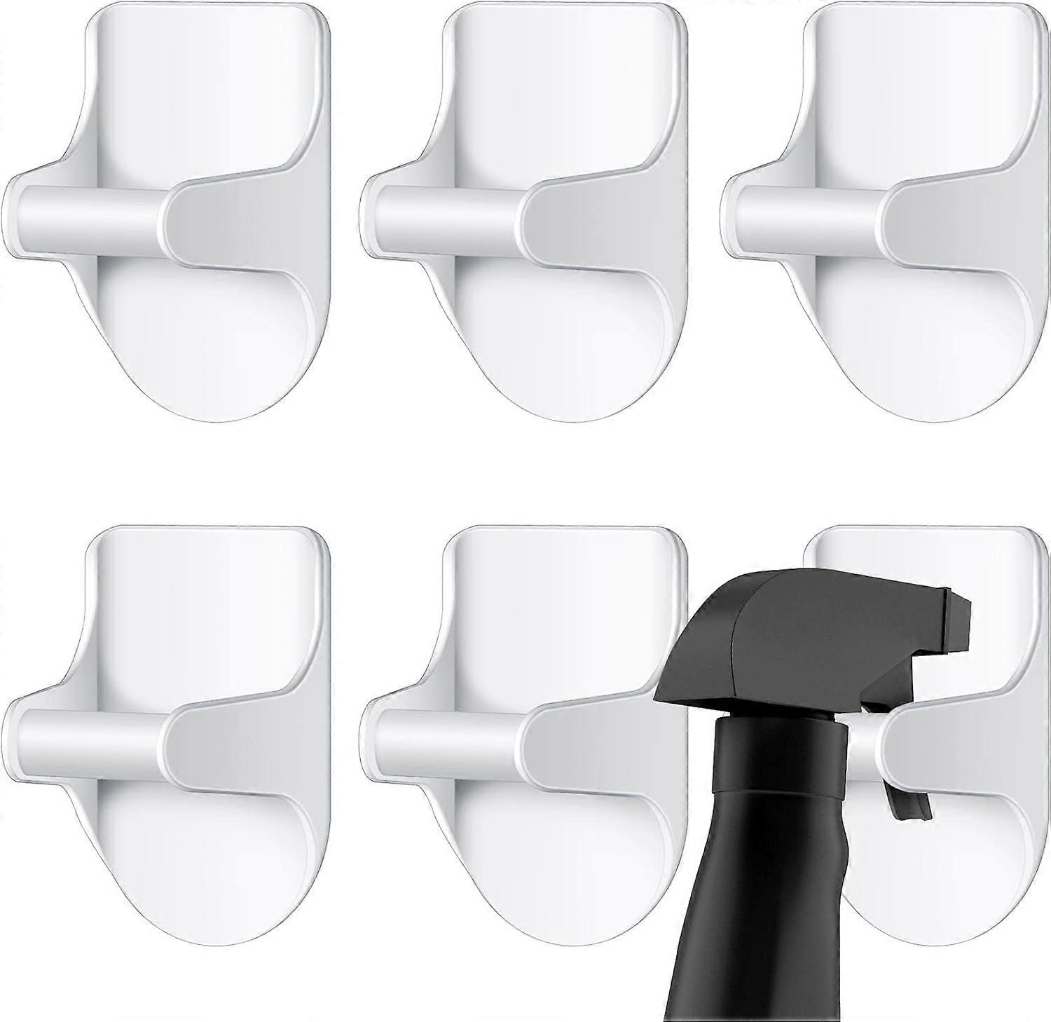 10 Pack Wall Mount Spray Bottle Hooks Holder Spray Bottle Hanger Adhesive Hook to Create Storage Space Spray Bottle,2024 Ping