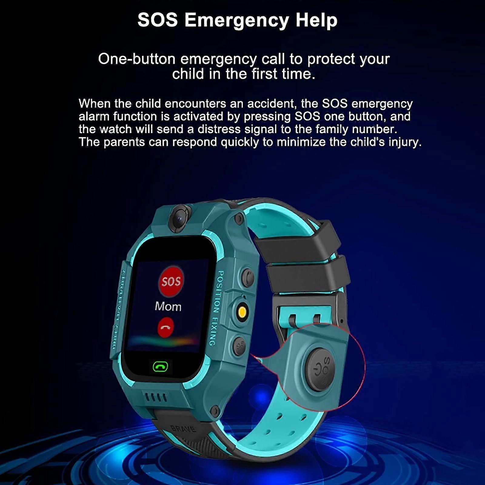 Z6 Smart Barnklocka Flicka Pojke Barns Smart Watch 3-12 år Inbyggt pusselspel Röstchatt Väckarklocka Kamera Väder Jul Födelsedag Gif