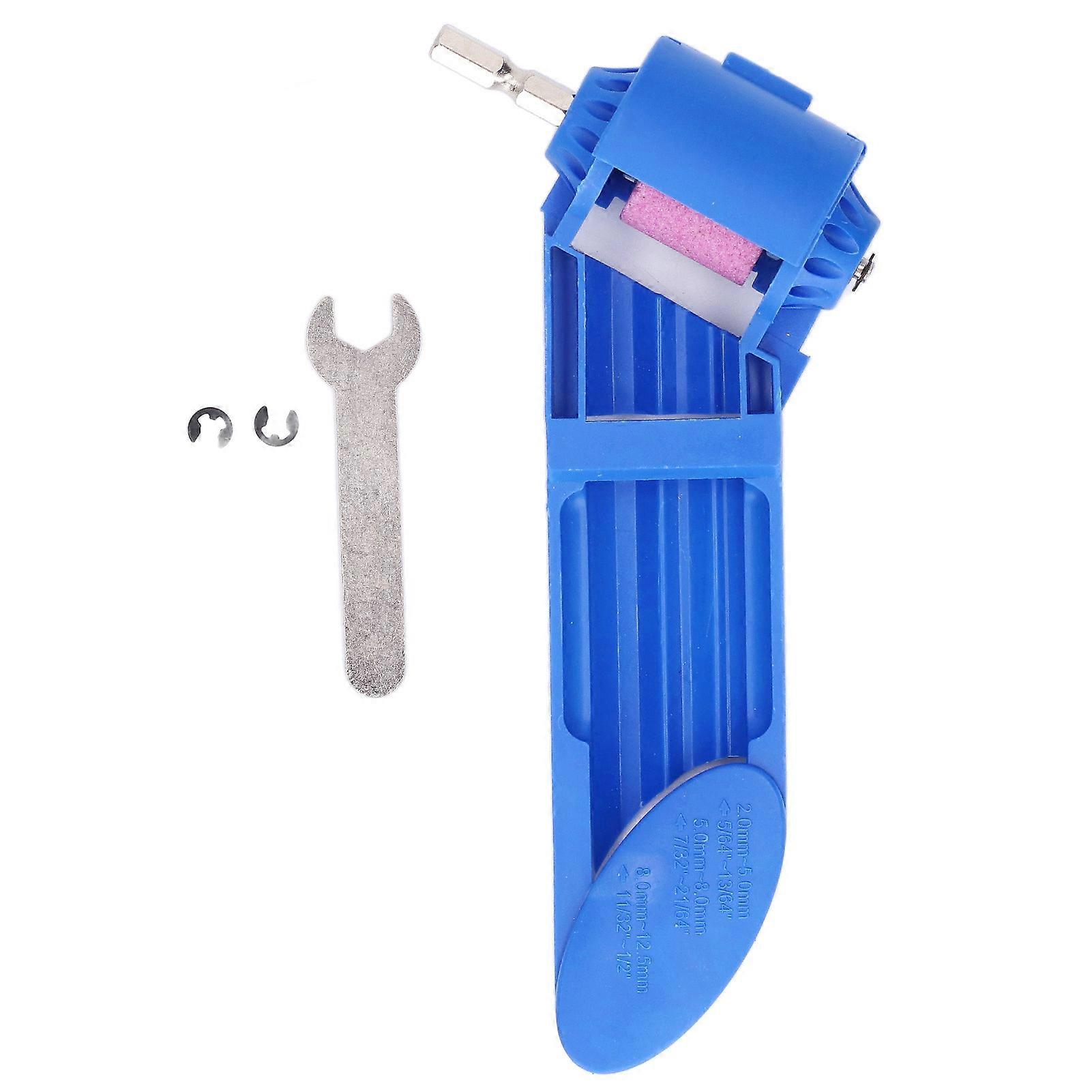 Blue Corundum Portable Drill Bit Sharpener - Sharpen and Grind Power Tool Grinder