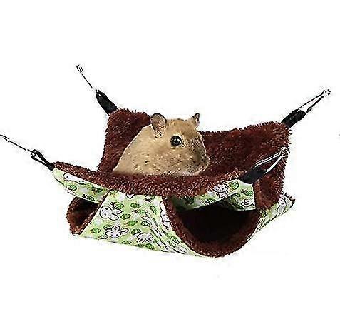 Small Animal Hammock, Soft Warm Double Layer Pet Hanging Bed Pet Blanket For Parrot Guinea Pig20 X 20 Cm.