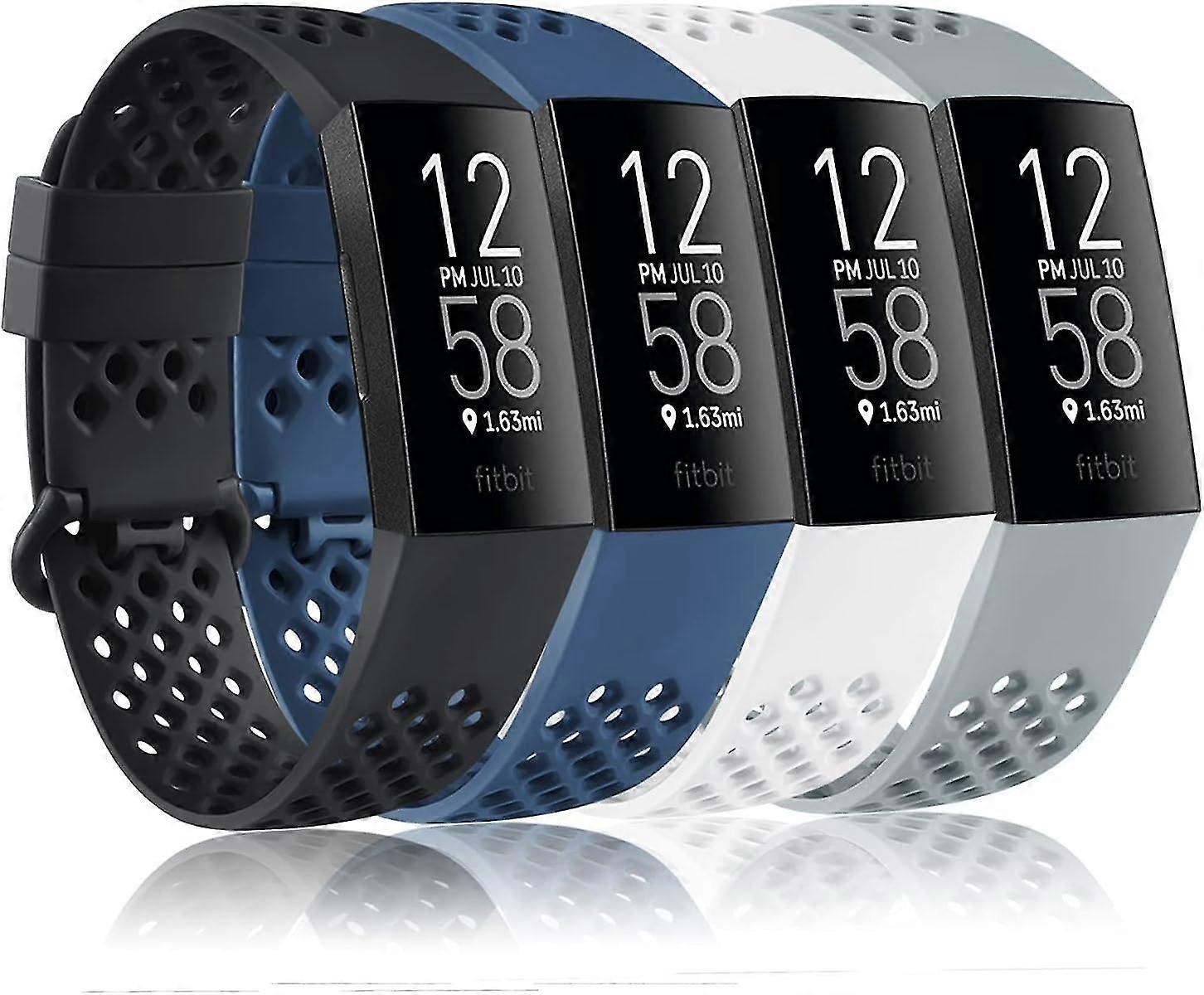 4 Pack Sport Bands Compatible With Fitbit Charge 4 Bands And Fitbit Charge 3