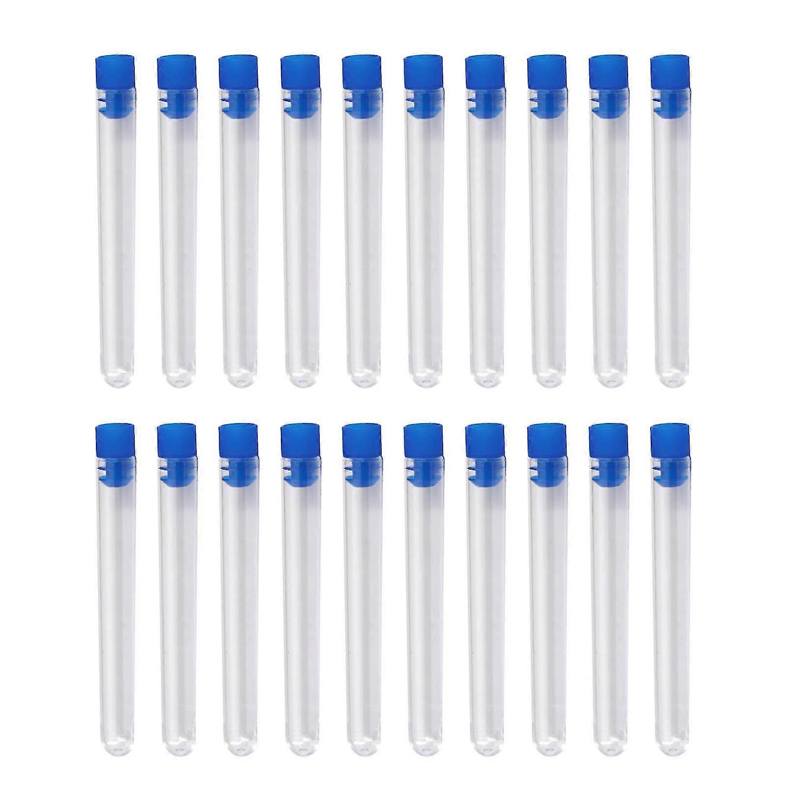 20 PCs Clear Hard Plastic Test Tubes Laboratory Supplies Fine Workmanship