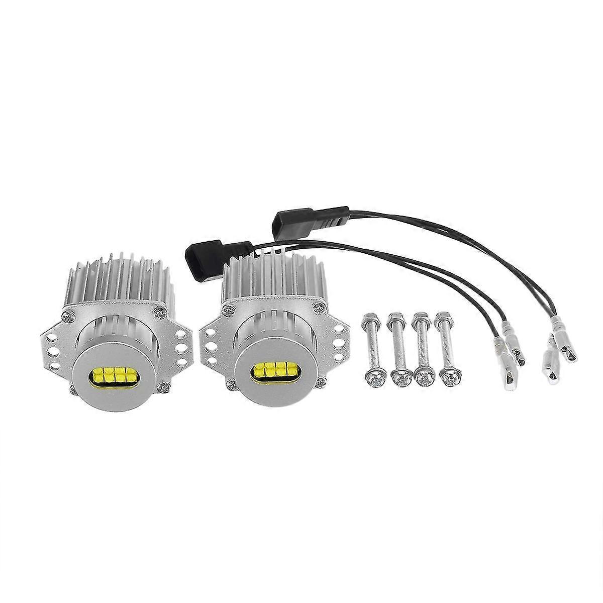 2Pcs Angel Eyes CANbus 80W LED Headlight Marker Light Bulbs Error Free for - E90 E91 3 Series 2005-