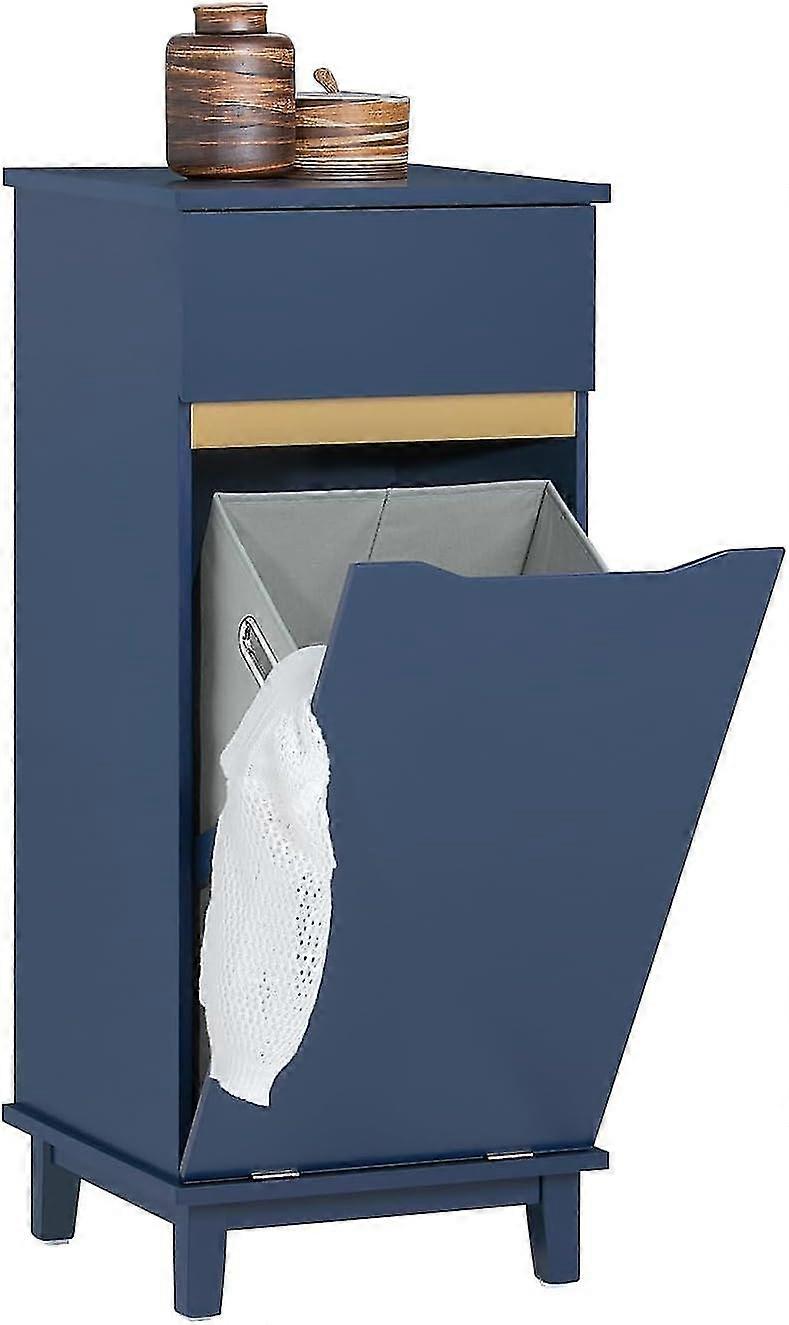 Viewleaf Portabiancheria Portabiancheria Con Cassetto E Cesto Portabiancheria Blu Navy, bzr114-b