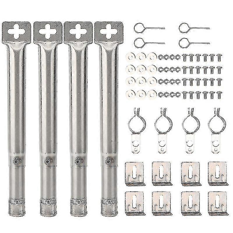 4 stk universelt justerbart rustfritt stål BBQ gassgrill erstatning rett rørrørbrenner Zekai