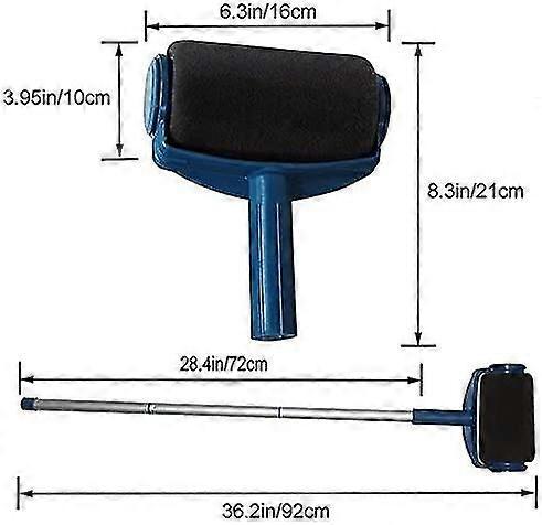 Paint Roller Kit, Painting Handle Tool Set With Telescopic Rod, Wall Printing Brush, Applicator For Painting Walls
