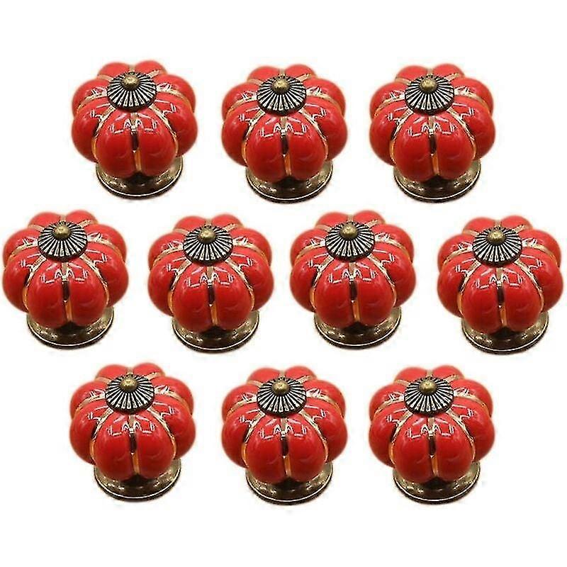 10 Pcs Iave Ceramic Drawer Knobs Cabinet Knob For Kitchen Drawers