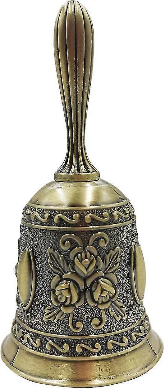 Retro Hand Bell Bronze Call Bell Antique Bras