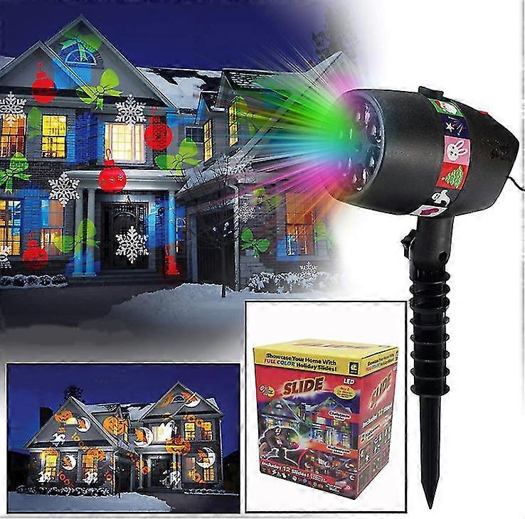 Led Projector, Outdoor Flood Light With 12 Patterns
