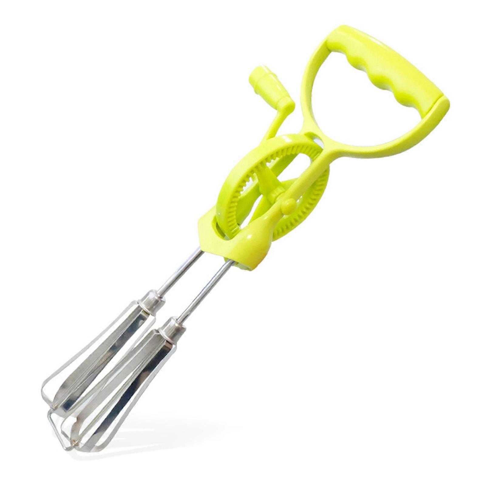 Handheld Double-wheel Design Egg Beater Stainless Steel Manual Egg Whisk Kitchen Tool Good Grips Noodle Maker KAESI