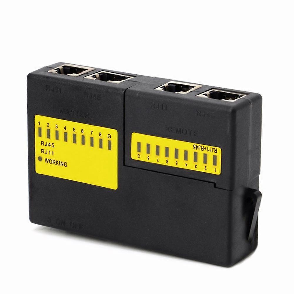 RJ45 RJ11 RJ12 UTP LAN Network Cable Tester  (no Battery)Black