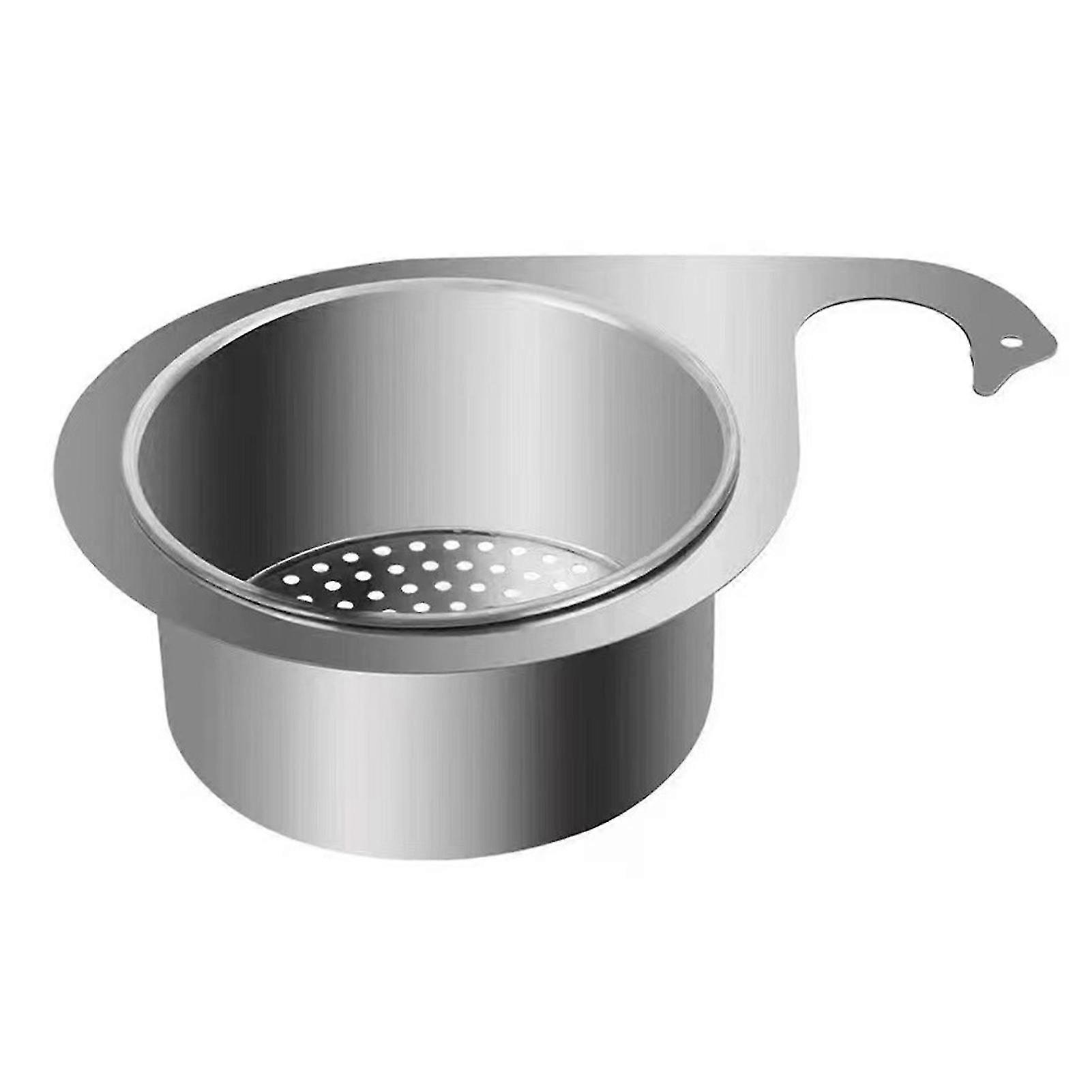 Stainless Steel Swan-Sink Strainer Basket Filterable Sink Caddy Organiser Space Saving Multifunctional Sink Colander