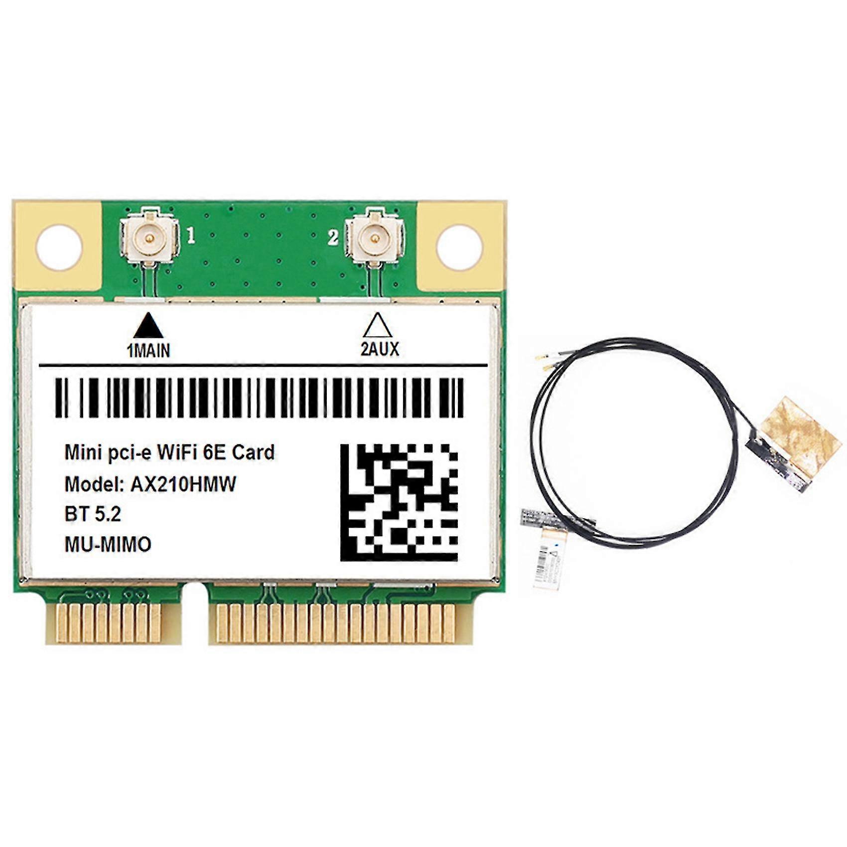 AX210 5374M Wifi 6E 5G Gigabit Wireless Netzwerkkarte Mini PCIe 5.2 Bluetooth Netzwerkkartenmodul mit eingebauter Antenne