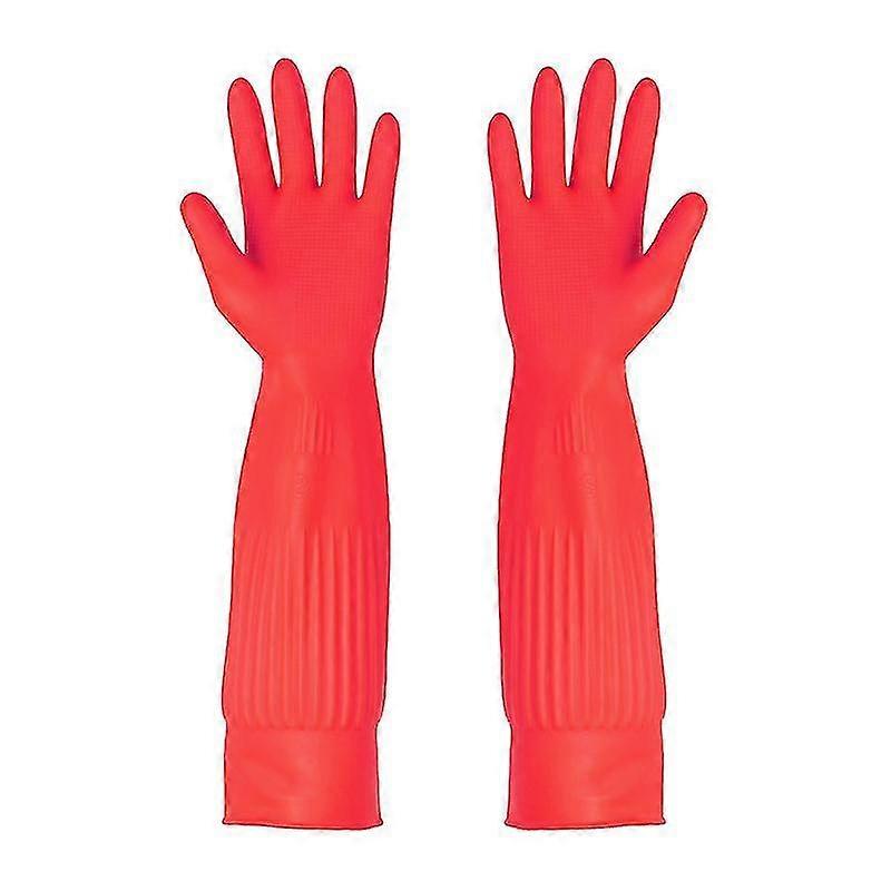 Dishwashing Gloves Cleaning Gloves (red) (2pcs)