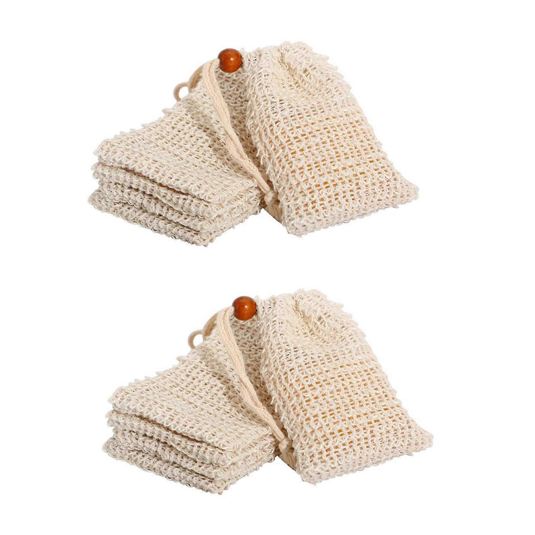 Shower Bath Sisal Soap Bag Natural Sisal Soap Bag Exfoliating Soap Saver Pouch Holder 40Pcs