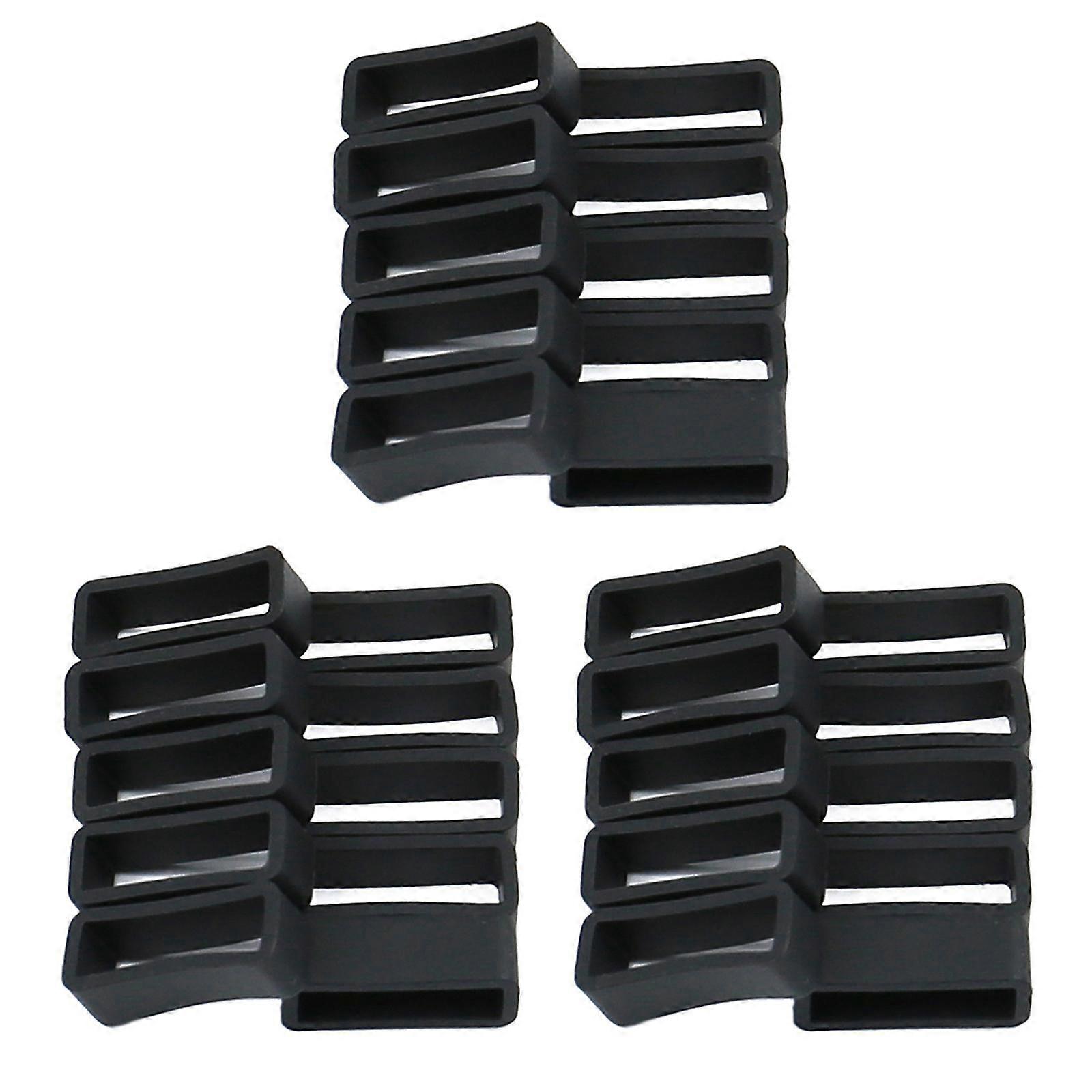30x Rubber Replacement Watch Strap Retaining Buckles
