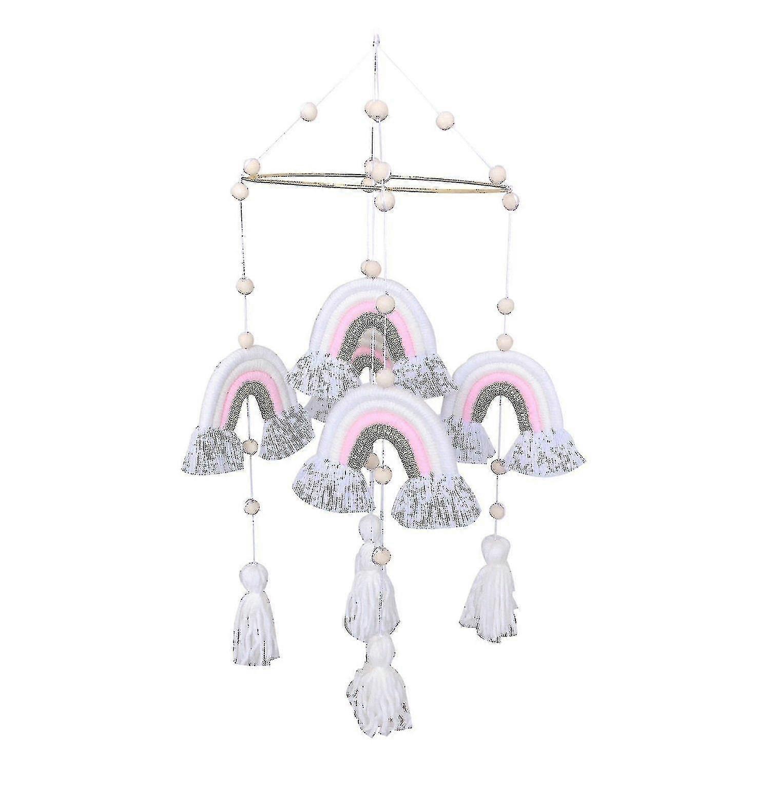 Hand-woven Rainbow Tapestry Wall Hanging Decor Macrame Tassel Decor