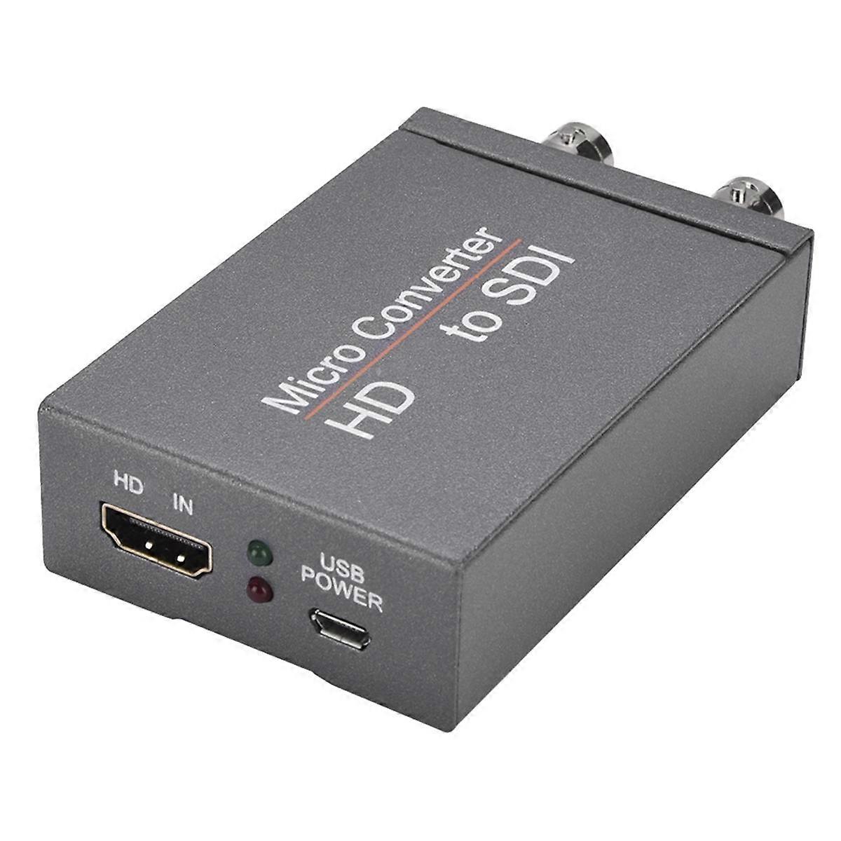 -Compatible to SDI Converter HD to 3G-SDI/HD-SDI Audio Embedder 2 Way SDI Converter Adapter for Camera Home Theater
