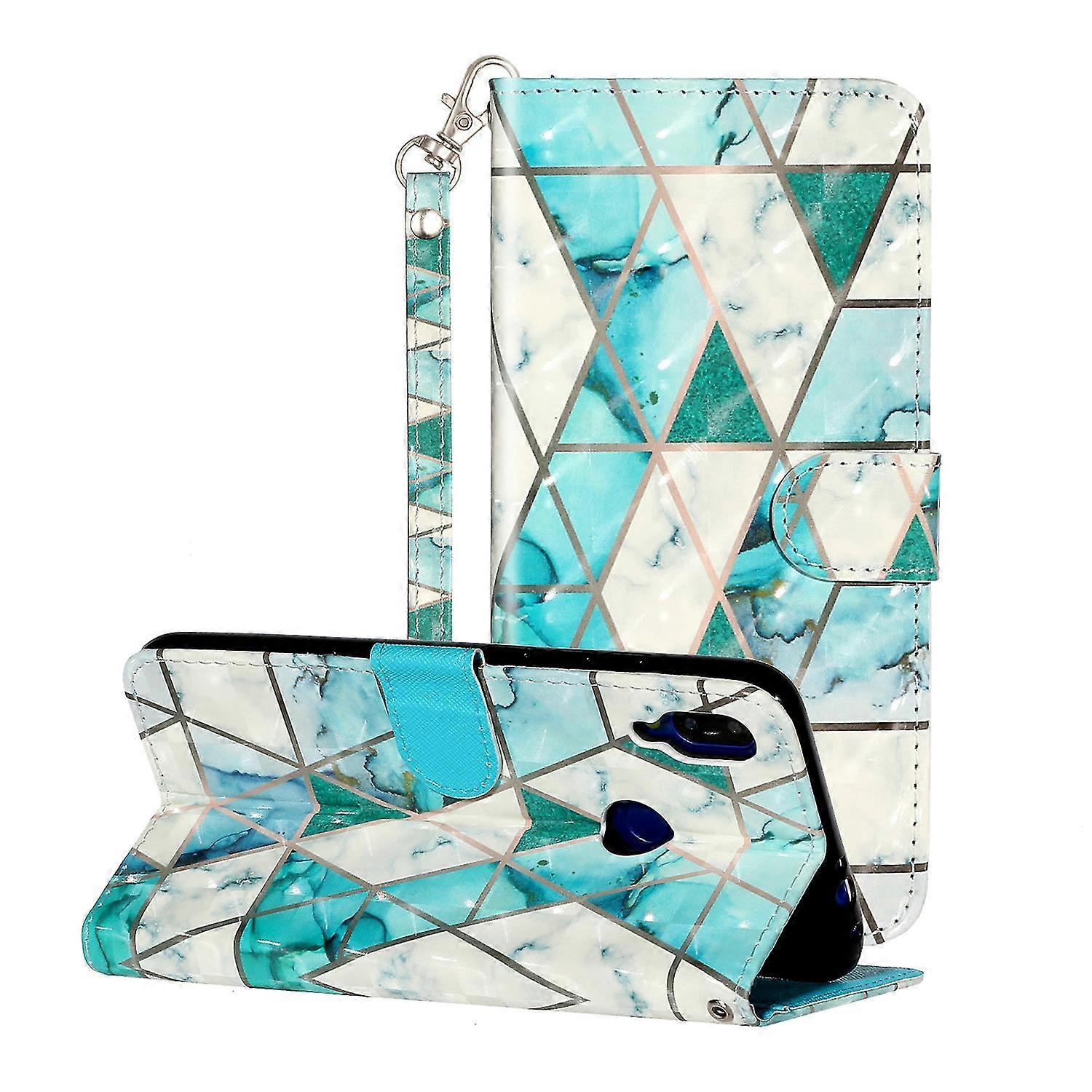 Light Spot Decor Pattern Printing Wallet Stand Leather Phone Case For Xiaomi Redmi Note 7 - Stone Grain