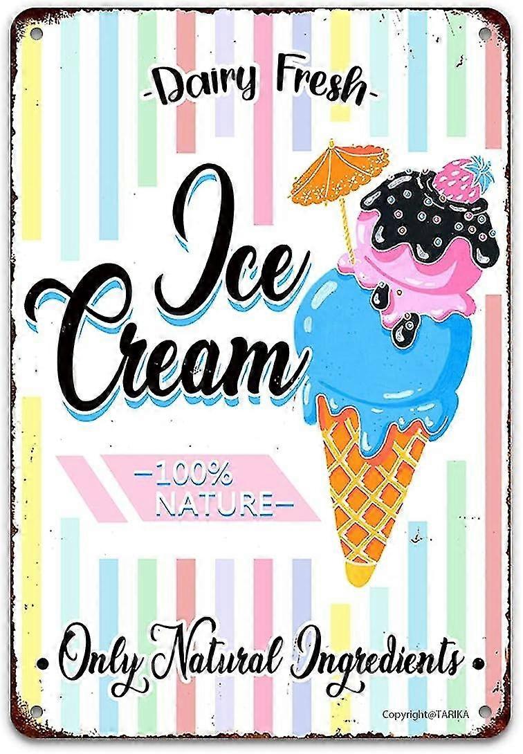 Ice Cream Tin Sign, Don't Let Your Ice Cream Melt While You're Counting Someone Else's Sprinkles Ret