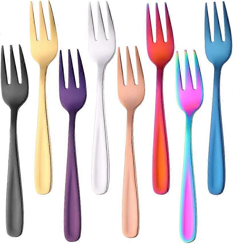 Cake Forks Set of 8, Dessert Forks/Salad Forks, 304 18/10 Stainless Steel, Length 14cm / 5.5 inch
