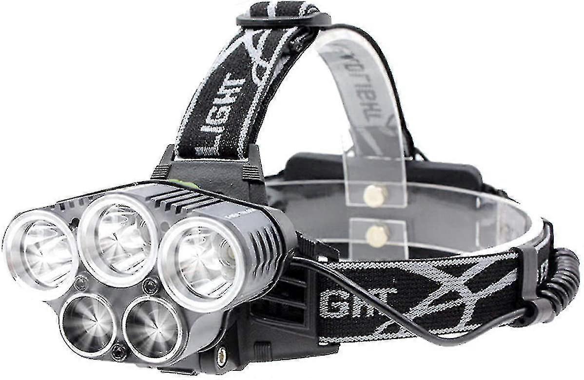 Led Headlamp, Rechargeable Usb Front Torch With Motion Detector, 6 Lighting Modes, Ipx4 Etnch, (5 Led Lights)